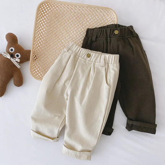 CosmiTots  Solid Straight Leg Pants for Kids