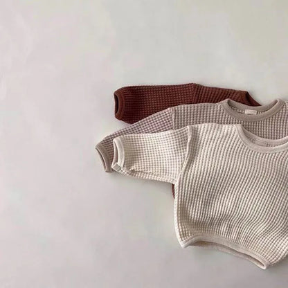 Sweat à capuche décontracté en tissu gaufré pour bébé de CosmiTots