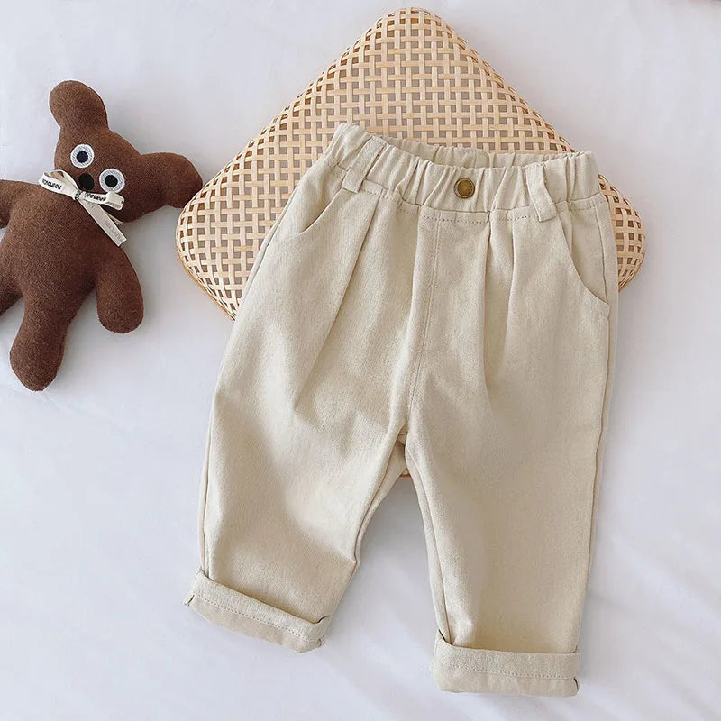 CosmiTots  Solid Straight Leg Pants for Kids