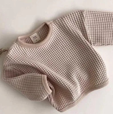 Sweat à capuche décontracté en tissu gaufré pour bébé de CosmiTots