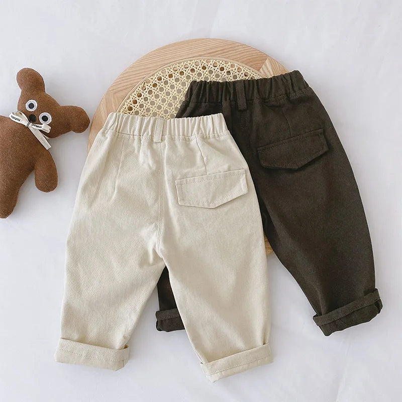 CosmiTots  Solid Straight Leg Pants for Kids