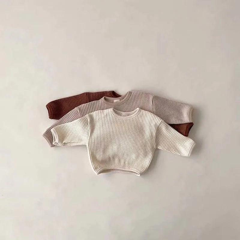 Sweat à capuche décontracté en tissu gaufré pour bébé de CosmiTots