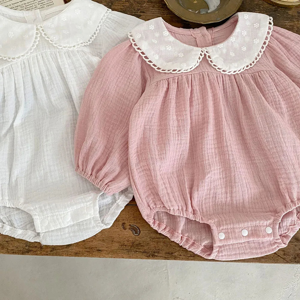 CosmiTots  Sweet Princess Lace Collar Romper