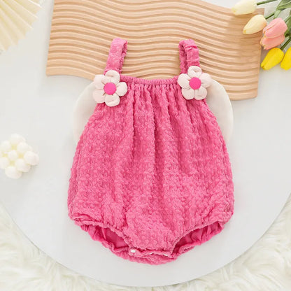 CosmiTots  Summer Flower Bow Baby Bodysuit