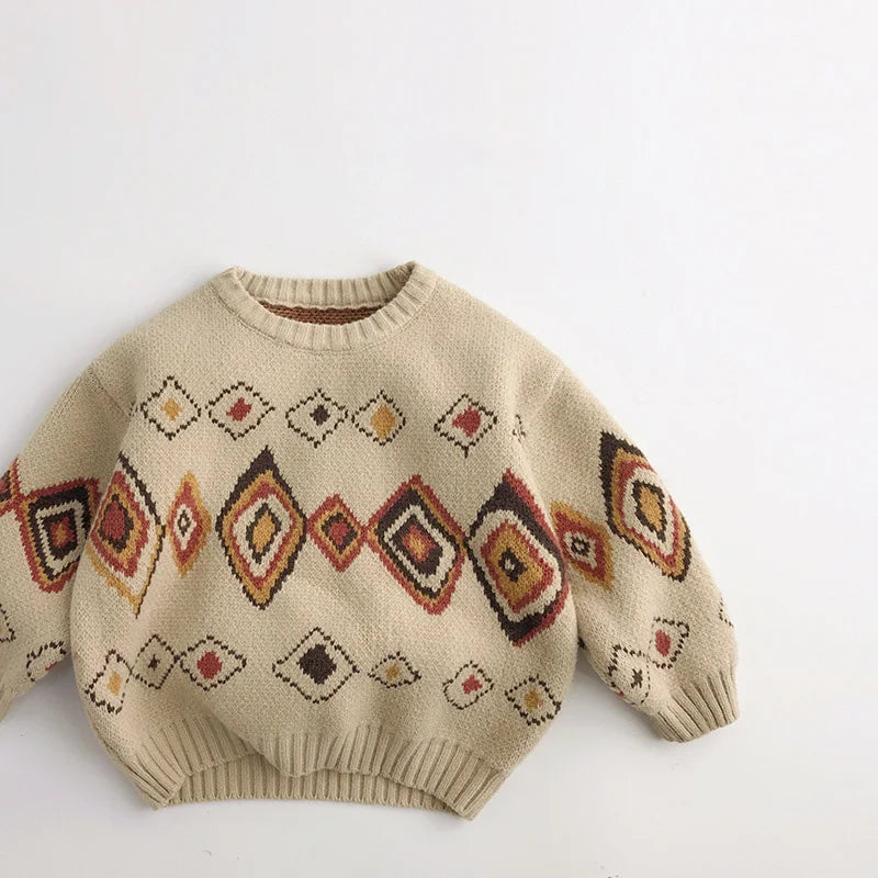 Pull d'automne en coton CosmiTots pour enfants