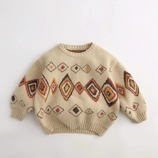 Pull d'automne en coton CosmiTots pour enfants