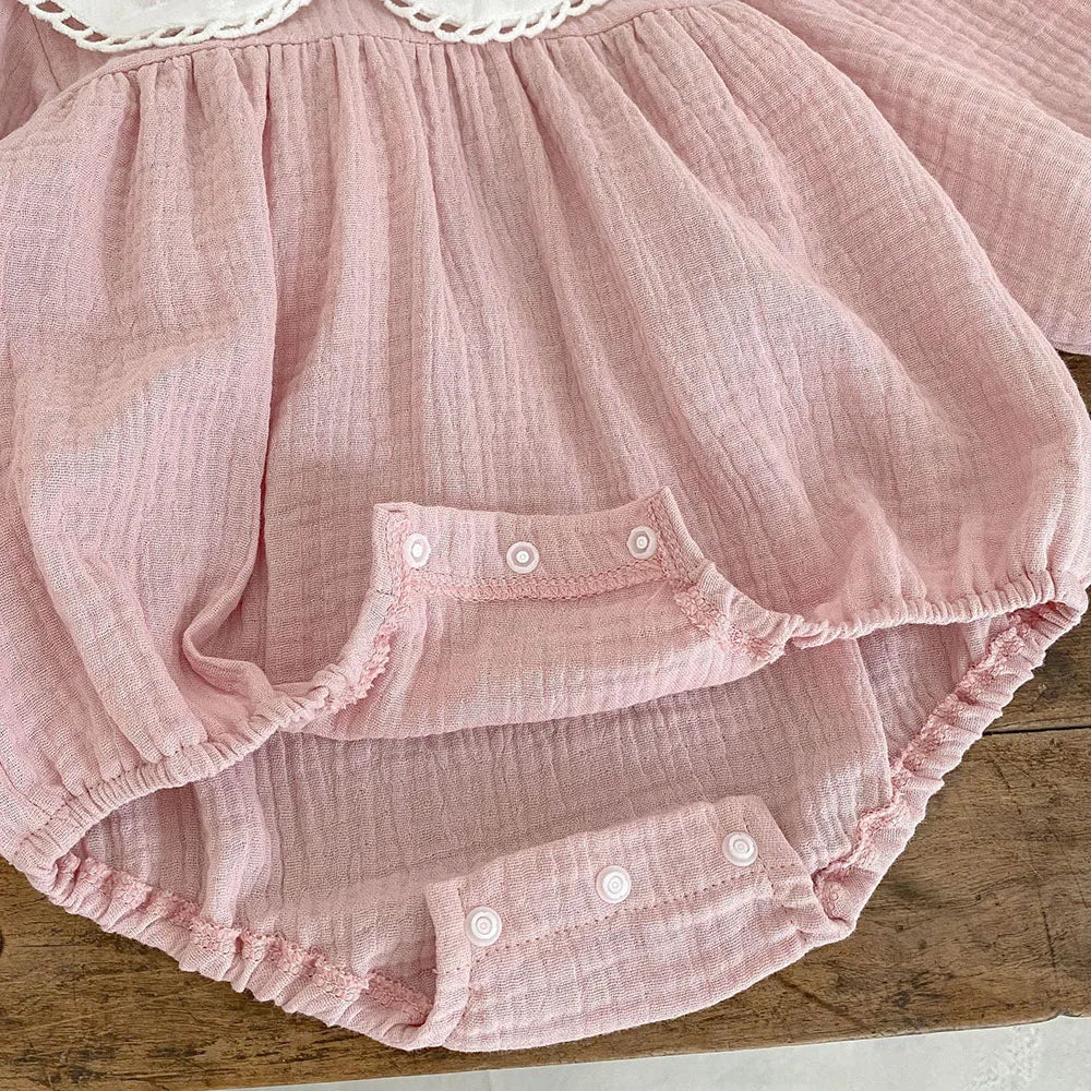 CosmiTots  Sweet Princess Lace Collar Romper