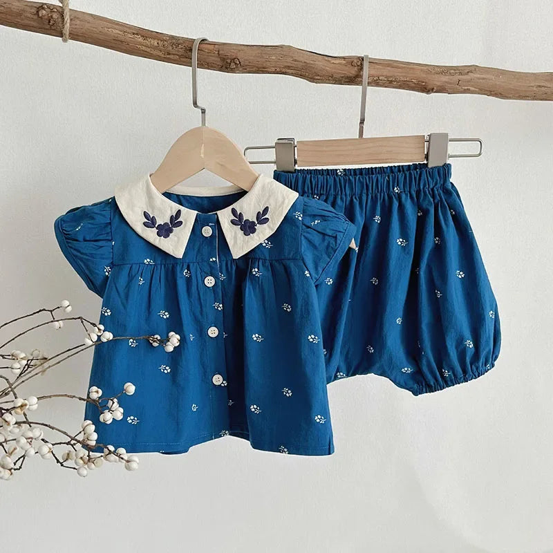 CosmiTots  Baby Summer Set Blouse Shorts