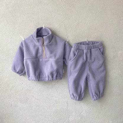 CosmiTots Autumn Fleece Baby Sports Suit