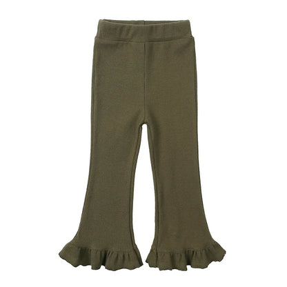 CosmiTots Ruffle Boot Cut Pants for Girls