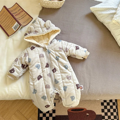 CosmiTots Winter Baby Rompers Soft Cotton Comfort