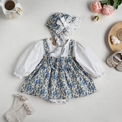 CosmiTots Floral Baby Bodysuit with Hat