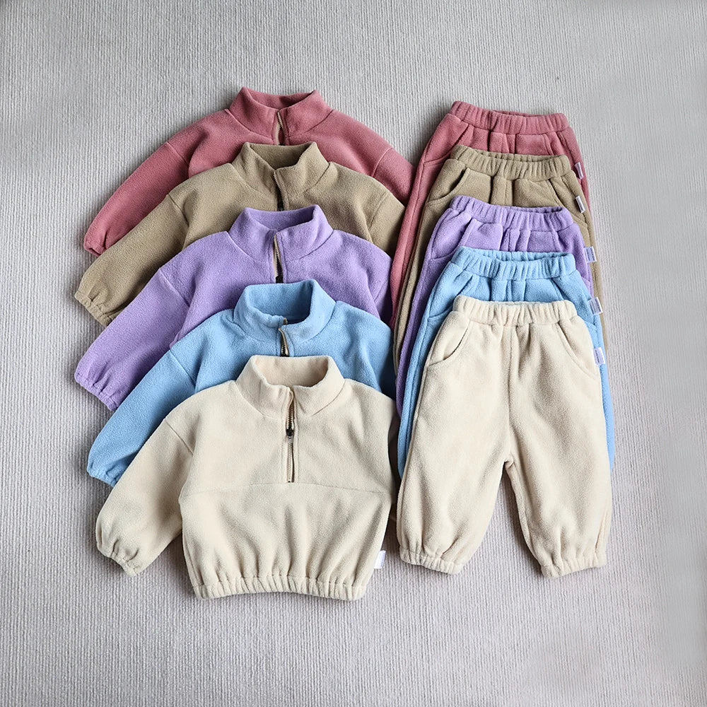 CosmiTots Autumn Fleece Baby Sports Suit