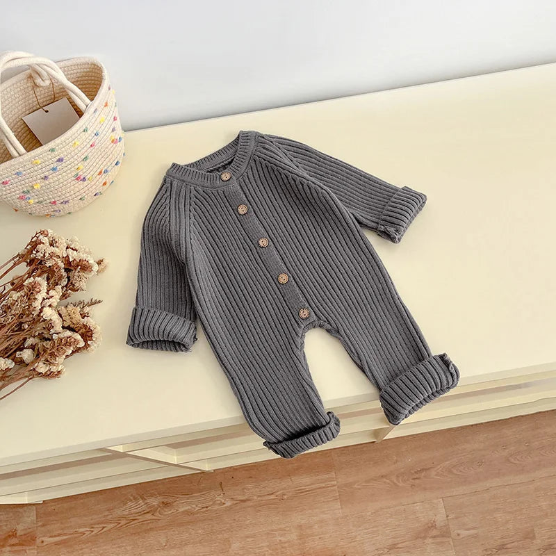 CosmiTots  Autumn Knit Romper for Newborns