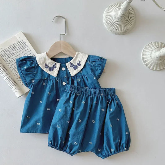 CosmiTots  Baby Summer Set Blouse Shorts