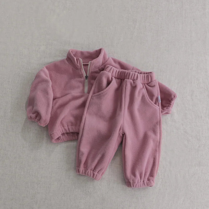 CosmiTots Autumn Fleece Baby Sports Suit