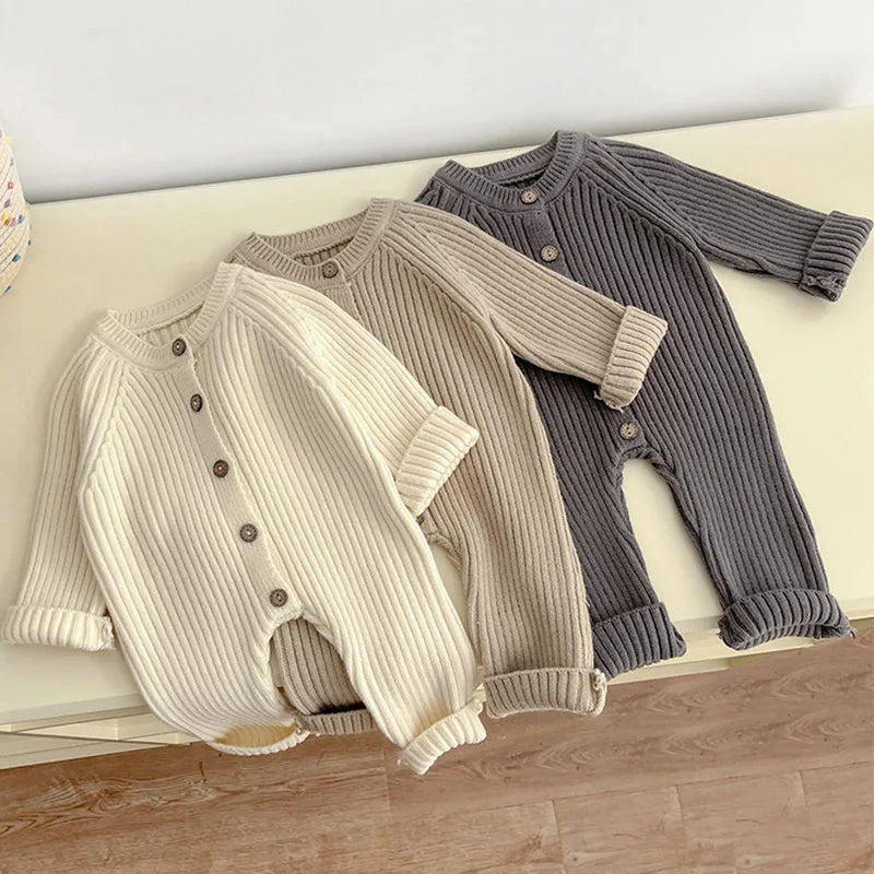 CosmiTots  Autumn Knit Romper for Newborns