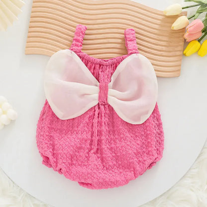 CosmiTots  Summer Flower Bow Baby Bodysuit