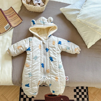 CosmiTots Winter Baby Rompers Soft Cotton Comfort