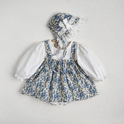 CosmiTots Floral Baby Bodysuit with Hat