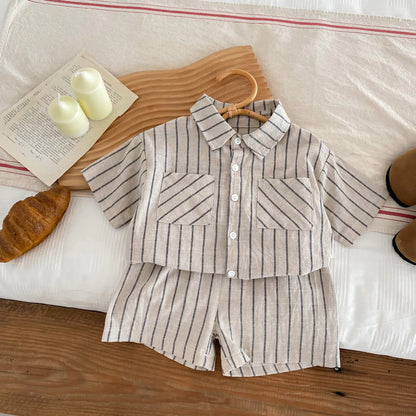 CosmiTots Striped Summer Coat Set