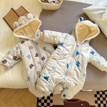 CosmiTots Winter Baby Rompers Soft Cotton Comfort