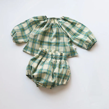 CosmiTots Autumn Plaid Baby Set  Cozy and Cute