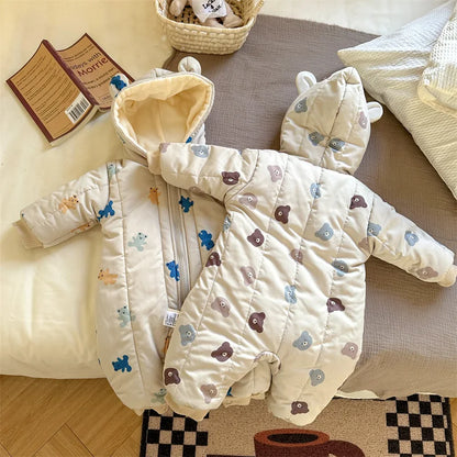 CosmiTots Winter Baby Rompers Soft Cotton Comfort