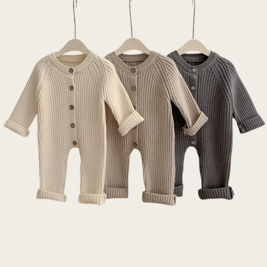 CosmiTots  Autumn Knit Romper for Newborns