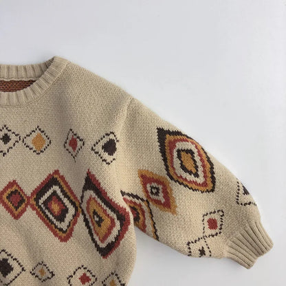 Pull d'automne en coton CosmiTots pour enfants