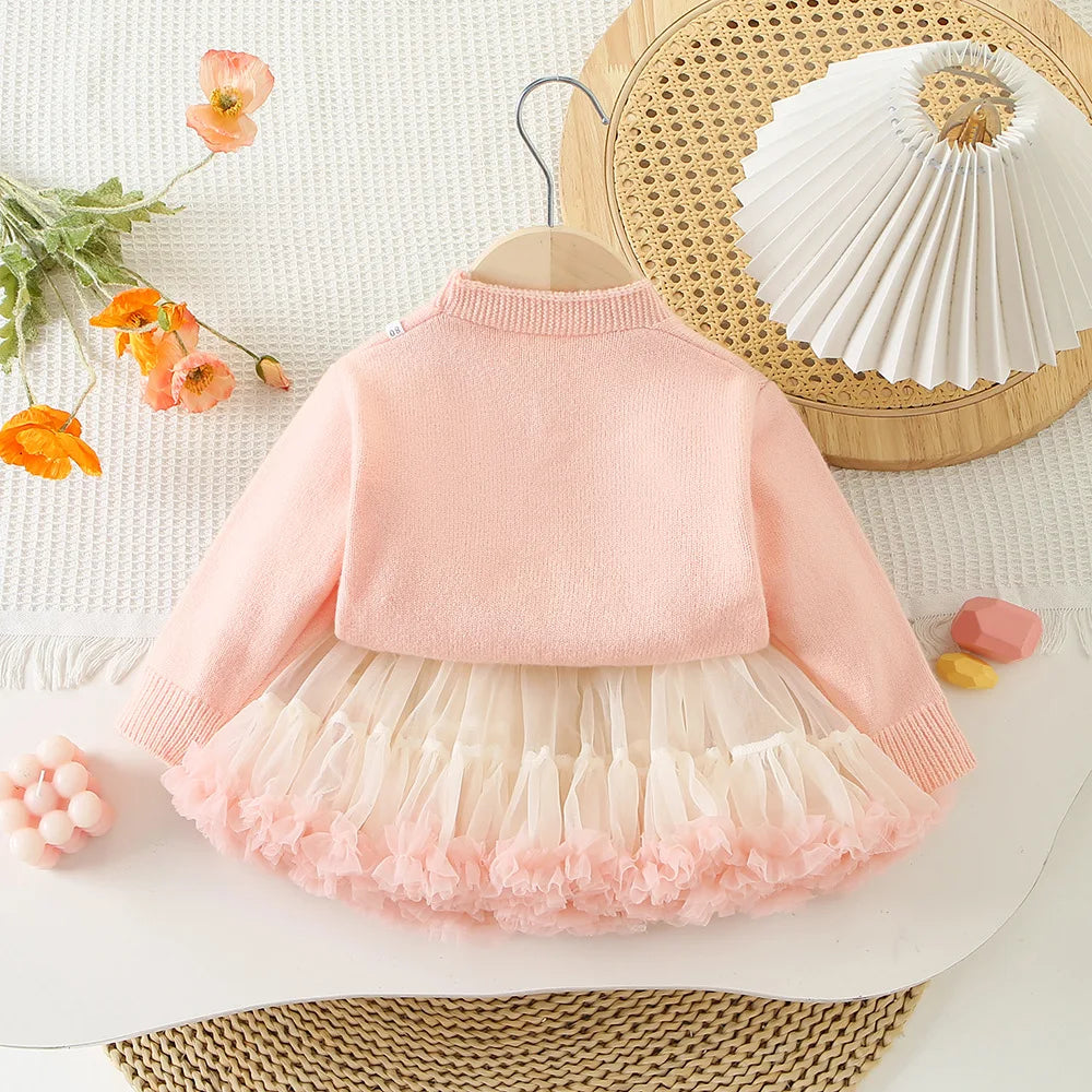 CosmiTots   Heart Sweater & Tulle Skirt Set 2-7Y